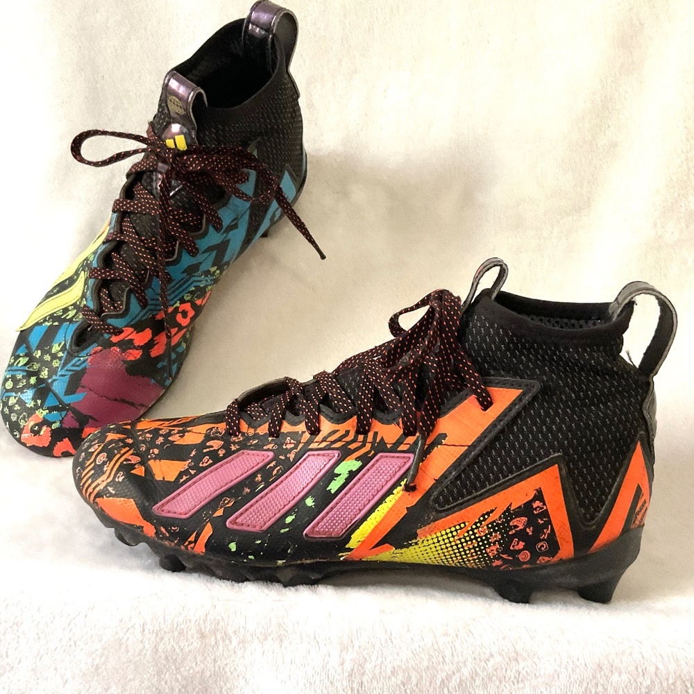 Adidas Men’s Freak 23 7v7 Mismatch Football Cleats Black / Multi Size 7 - Picture 3 of 15